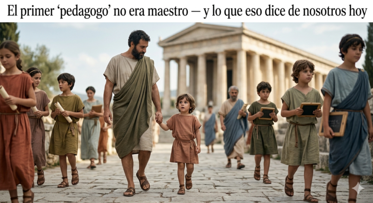 El primer ‘pedagogo’ no era maestro — y lo que eso dice de nosotros hoy